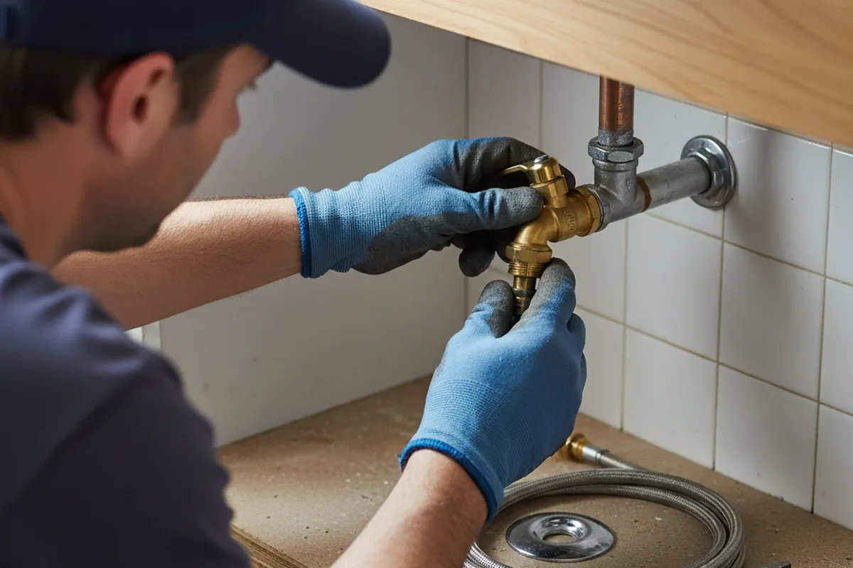 Shutoff valve and fitting work during Repiping in Woodleaf
